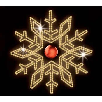Vánoční světelný řetěz Polamp POL-0026B - 2D dekorace - Vločka - Ø120cm