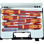 Šroubováky elektrikářské - ploché a křížové, zkoušečka, sada 7 ks - EXTOL PREMIUM EX53087