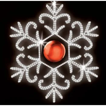 Vánoční světelný řetěz Polamp POL-0023B - 2D dekorace - Vločka - Ø300cm