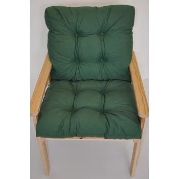 Podsedák Nábytek PEGAS Polstr na zahradní křeslo s nízkým opěradlem - látka tmavě zelený melír