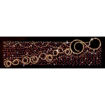Vánoční světelný řetěz Polamp POL-1302 - 2D dekorace - Převisy - 150 x 600 cm