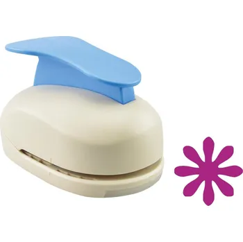 Děrovačka Raznice kovová na papír MAXI sedmikráska