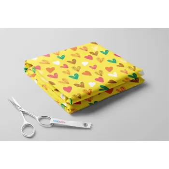 Softshell s beránkem, Šrafovaná srdíčka Barva: Žlutá