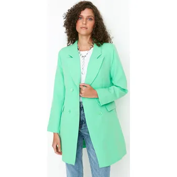 Dámské sako Dámský blejzr Trendyol Classic Trendyol zelená | světle zelená 1959061