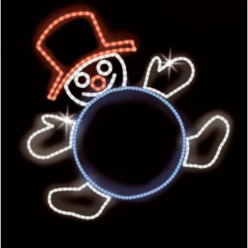 Vánoční světelný řetěz Polamp POL-0172 - 2D dekorace - Sněhulák - 120 x 100 cm