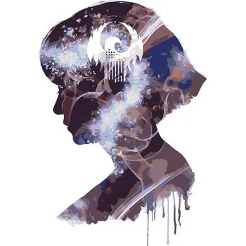 ZUTY Malování podle čísel - SILUETA PORPENTINA GOLDSTEINOVÁ (FANTASTICKÁ ZVÍŘATA) Rozměr: 40x50 cm, Rámování: bez rámu a bez vypnutí plátna