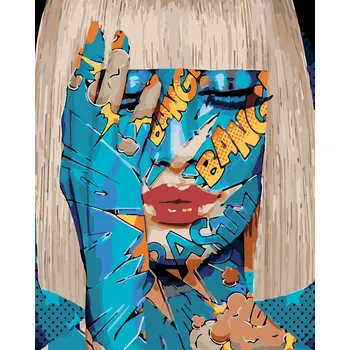 ZUTY Malování podle čísel - BANG GIRL Rozměr: 40x50 cm, Rámování: bez rámu a bez vypnutí plátna