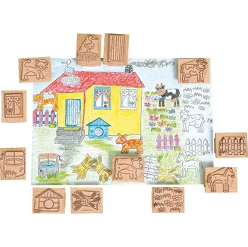 Dětské razítko Razítka- Farma (12 ks.)