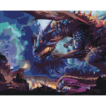ZUTY Malování podle čísel - DRAČÍ PLANETA Rozměr: 40x50 cm, Rámování: bez rámu a bez vypnutí plátna