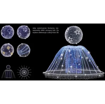 Vánoční osvětlení Polamp POL-0931 - 3D dekorace - Fontána - 250 x 300 cm