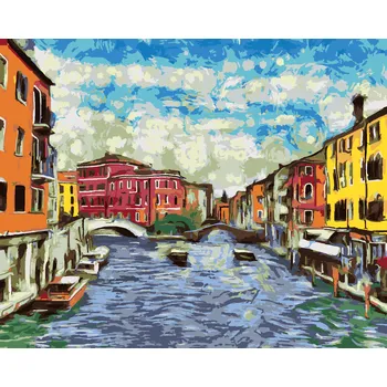 ZUTY Malování podle čísel - BENÁTKY PODLE VAN GOGHA Rozměr: 80x100 cm, Rámování: bez rámu a bez vypnutí plátna