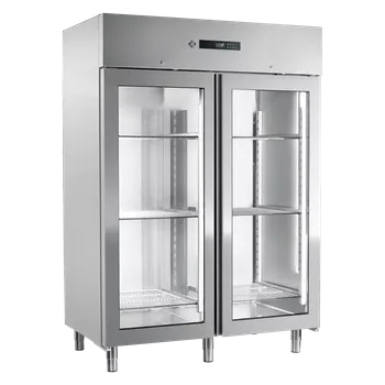 Lednice Skříň chladicí 1400 l prosklená GN 2/1, nerez | RM - ENR 1400 G