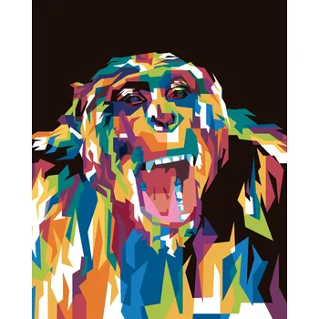 ZUTY Malování podle čísel - BAREVNÁ GORILA Rozměr: 40x50 cm, Rámování: bez rámu a bez vypnutí plátna