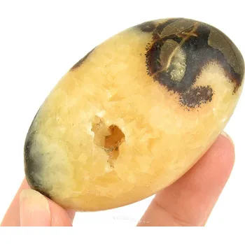 Přírodní kámen Hladký kámen septarie s dutinou z Madagaskaru 112g