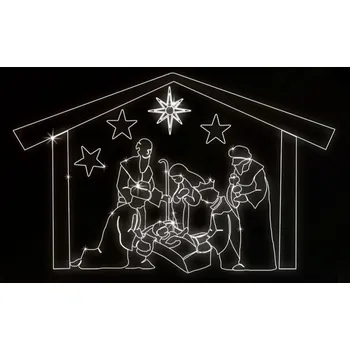 Vánoční světelný řetěz Polamp POL-1402 - 2D dekorace - Betlém - 250 x 400 cm