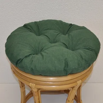 Podsedák Nábytek PEGAS Polstr na ratanovou taburetku průměr 40 cm - tmavě zelený melír