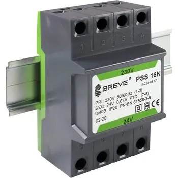 Transformátor PSS 16N 230/12V - transformátor jednofázový, na DIN lištu, IP30