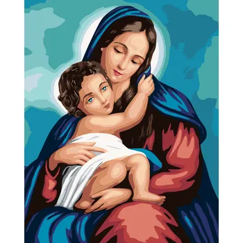 ZUTY Malování podle čísel - MALÝ JEŽÍŠ Rozměr: 40x50 cm, Rámování: bez rámu a bez vypnutí plátna