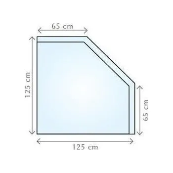 Fireglass 125x125 cm- sklo pod kamna nebo krb 000-510