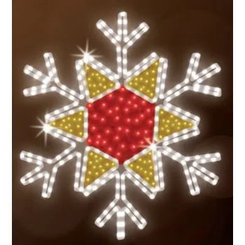 Vánoční světelný řetěz Polamp POL-0025M - 2D dekorace - Vločka - Ø 100 cm