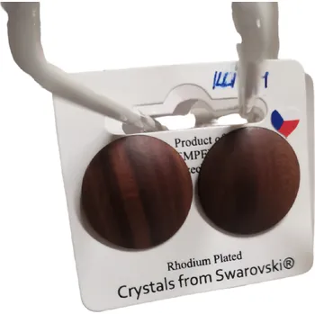 Šperk Náušnice z bižuterie (klipsy) - dřevo (Dřevěné náušnice)