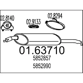 Tlumič výfuku Zadní tlumič výfuku MTS 01.63710