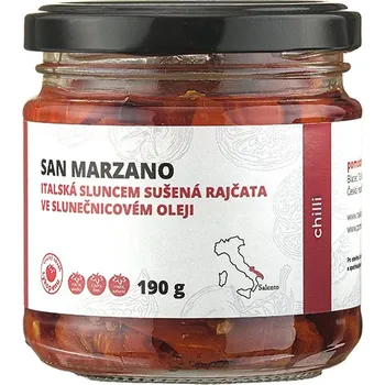 Sušená zelenina Nakládaná rajčata s chilli Pomodoro Moravia Obsah: 190 g