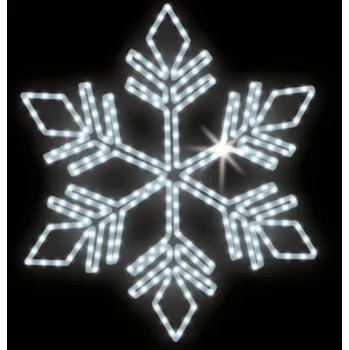 Vánoční světelný řetěz Polamp POL-0024 - 2D dekorace - Vločka - Ø 120 cm