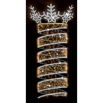 Vánoční světelný řetěz Polamp POL-1030 - 3D dekorace - Ozdoba sloupů - 300 x 100 cm