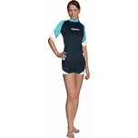 Dámské triko Mares RASHGUARD LOOSE FIT SHE DIVES, krátký rukáv - L aqua