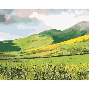 Hračka ZUTY Malování podle čísel - LOUKA A HORY (TED DAVIS) Rozměr: 40x50 cm, Rámování: vypnuté plátno na rám