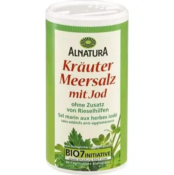 Přisada na vaření a pečení Sůl mořská bylinková s jódem BIO 200g Alnatura