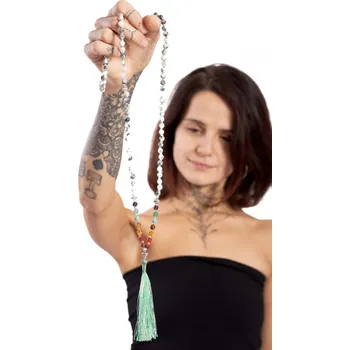 Souprava šperků Meditační náhrdelník MALA světle zelený I.