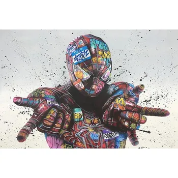 Diamantové malování Diamantové malování - motivy z Marvelu - Spiderman - kulaté diamanty Barva: B, Rozměry (cm): 20x30 cm