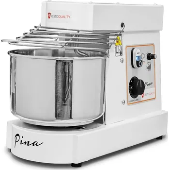 Hnětač těsta Spirálový hnětač těsta PINA10 VV, reg. otáček, pevný hák a mísa, 7 litrů, 230V