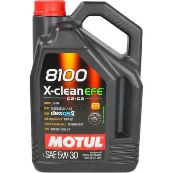 Motorový olej MOTUL 8100 XCLEAN EFE 5W-30 - 5L (Syntetický motorový olej Motul 8100 Xclean EFE 5W-30)