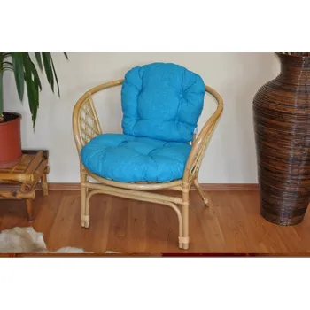 Podsedák Nábytek PEGAS Polstr na křeslo Bahama tyrkysový melír