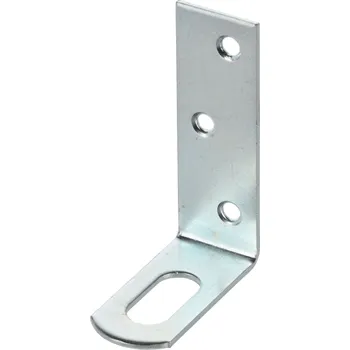 Nábytkové kování Interex Spojovací úhelník 60 x 40 mm / Bílý zinek