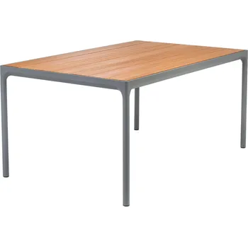 Zahradní stůl Šedý bambusový zahradní jídelní stůl HOUE Four 160 x 90 cm