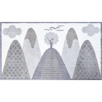 Koupelnová předložka GRUND Koupelnová předložka MOUNTAINS šedá Rozměr: 80x140 cm
