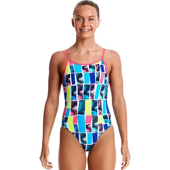 Dívčí plavky FUNKITA Palm Bar Girls Diamond Back One velikost: 152