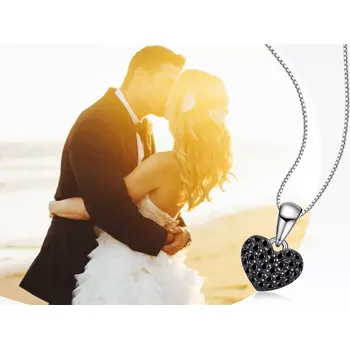 Šperkovnice Spinelové srdce přívěsek s řetízkem 925/1000, originální šperky