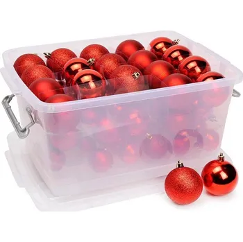 Vánoční ozdoba Edco ED-249046 vánoční ozdoby červené 70 ks