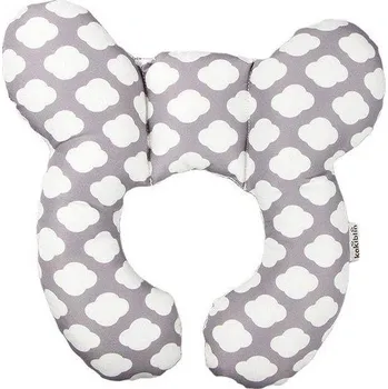 Dekorativní polštářek Polštářek za krk | podhlavníček do kočárku, styl medvídek - Mrak