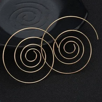 Náušnice Originální náušnice | minimalistické náušnice, 1 pár - Styl zlatá spirála