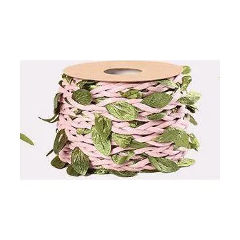 Party dekorace Dekorace na svatbu | dekorační provázek s lístky, délka - 5 m - V5