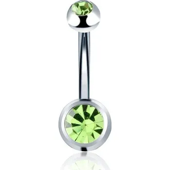 Piercing Piercing do pupíku | náušnice do pupíku - Světle zelený