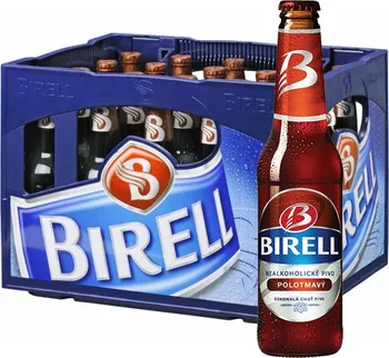 Pivo Birell Polotmavý nealko 24x 0,33 l přepravka