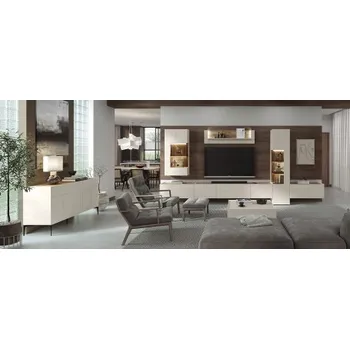 Obývací stěna Luxusní obývací pokoj Ambrosia - béžová/dub tobacco