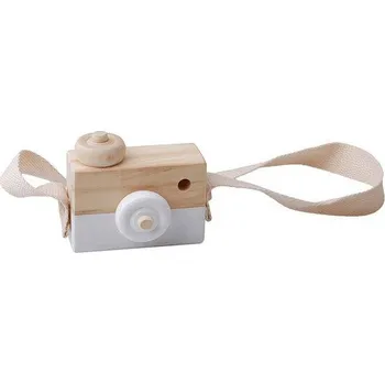 Digitální kompakt Dětský foťák | dřevěný fotoaparát - maketa - bílý 2